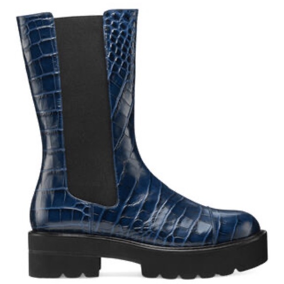 Stuart Weitzman Shoes - Stuart Weitzman Presley Ultra Lift Croc Stretch Booties